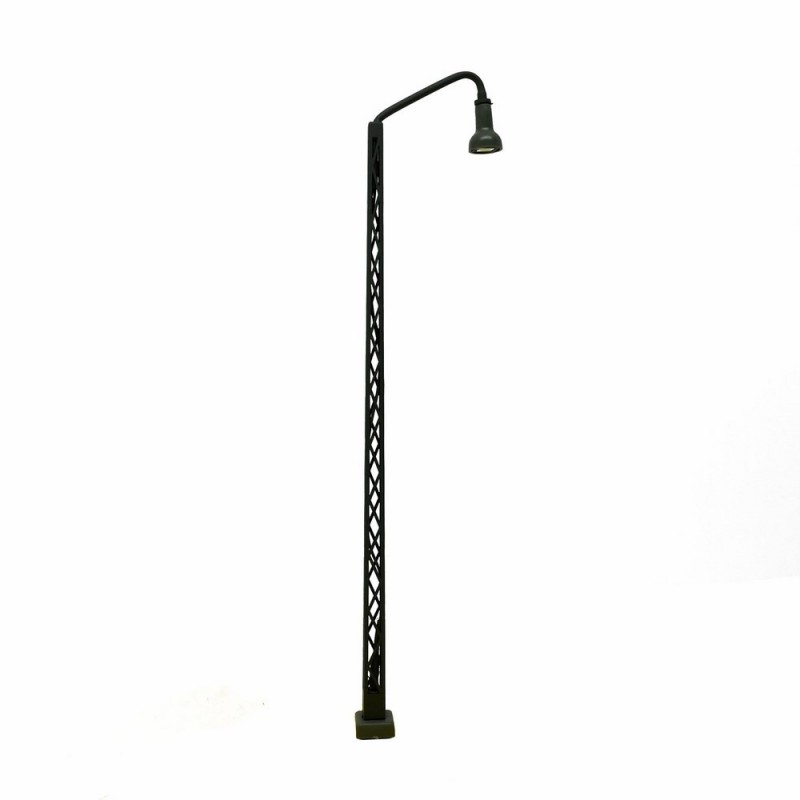 Lot De 10 Lampadaires LED Pour Train Miniature OO/HO – 8,5 Cm, Blanc, Avec Résistances Pour 12V/16V
