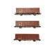 3 wagons de marchandises type Gbs 258 DB Ep V-N 1/160-MINITRIX 18901