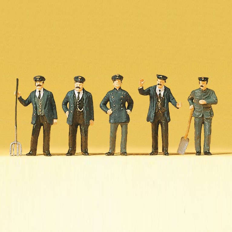 5 employés ferroviaire - HO 1/87 - PREISER 12191