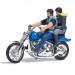 Couple en balade sur Moto Custom-HO 1/87-BUSCH 7860