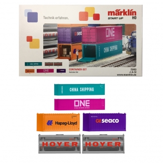 Coffret Start Up 6 containers-HO 1/87-MARKLIN 72453