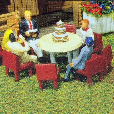 Tables et chaises HO FALLER 180438 modelisme ferroviaire  neuf FALLER