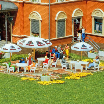 Tables et chaises de jardin HO FALLER 180439 modelisme ferroviaire  neuf FALLER