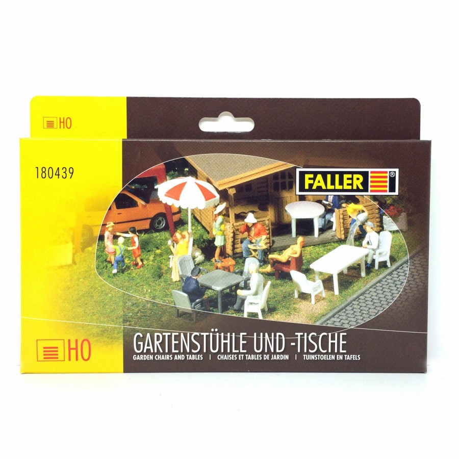 Tables et chaises de jardin HO FALLER 180439 modelisme ferroviaire  neuf FALLER