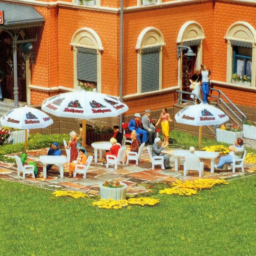 Set 8 parasols de jardin ou terrasse-HO-1/87-FALLER 180440