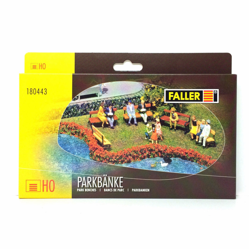 Bancs de jardin HO FALLER 180443 modelisme ferroviaire  neuf FALLER