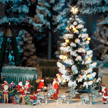 Sapin de Noël avec 7 bougies (diodes) - HO 1/87 - BUSCH 5411