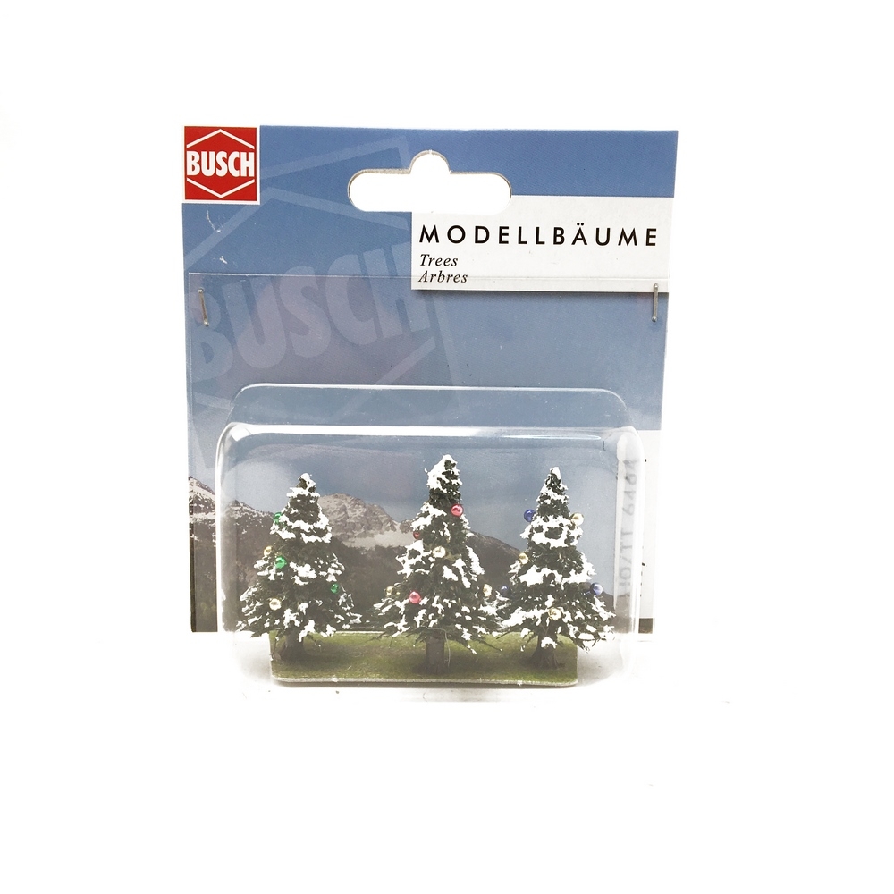 3 Petits Sapins De Noel Decores Ho 1 87 Busch 6464