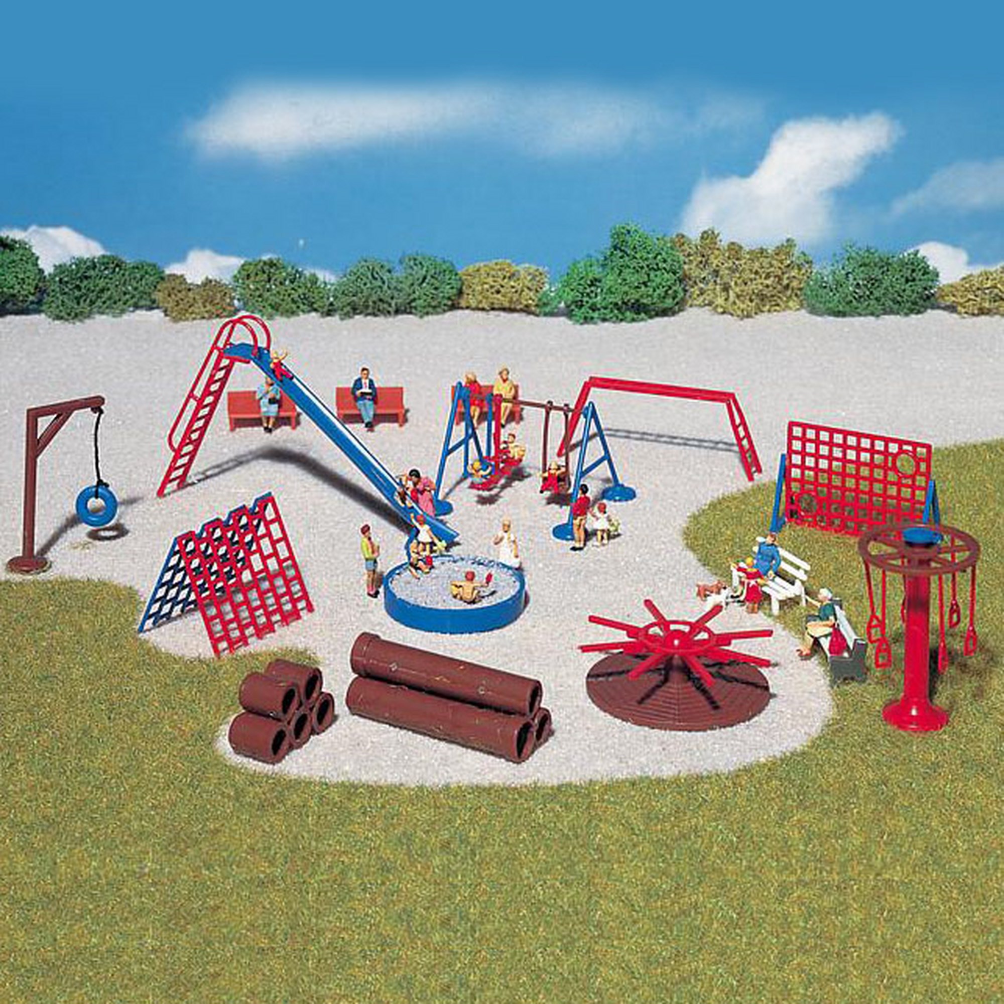 Set jeux public pour enfant-HO-1/87-FALLER 180576