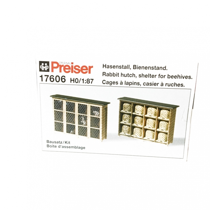 Cages à Lapins et Casiers à Ruches-HO 1/87-PREISER 17606 Cages à Lapins et Casiers à Ruches-HO 1/87-PREISER 17606