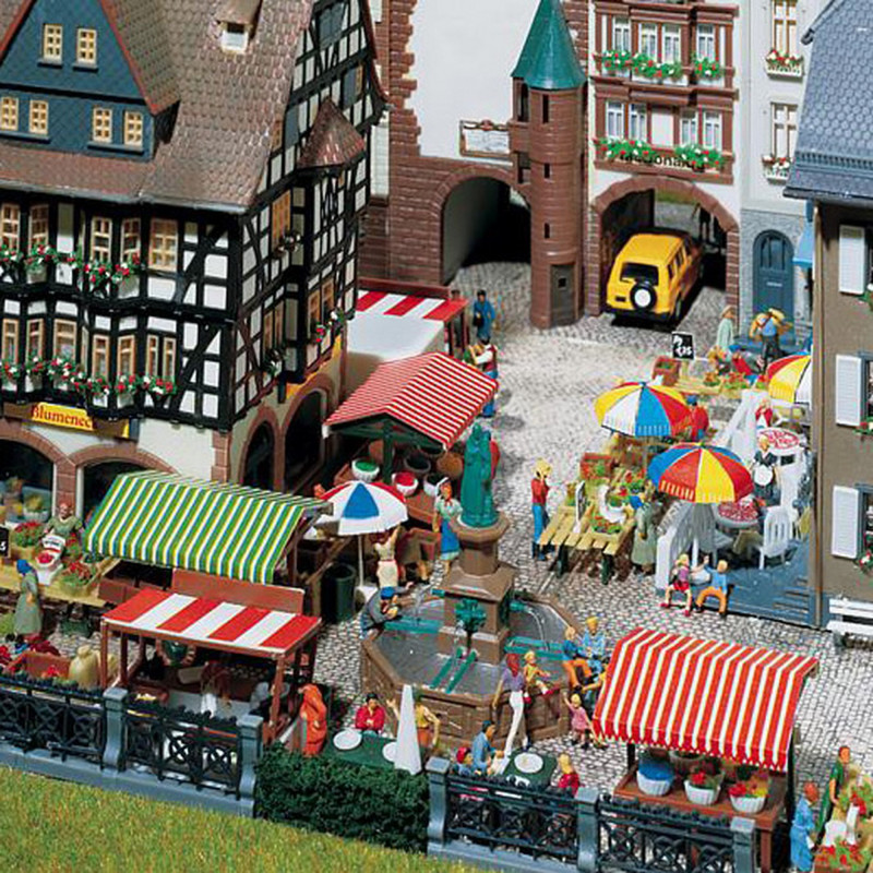 FALLER 190143 – Set Complet Marché De Noël – Échelle HO 1/87 – Neuf