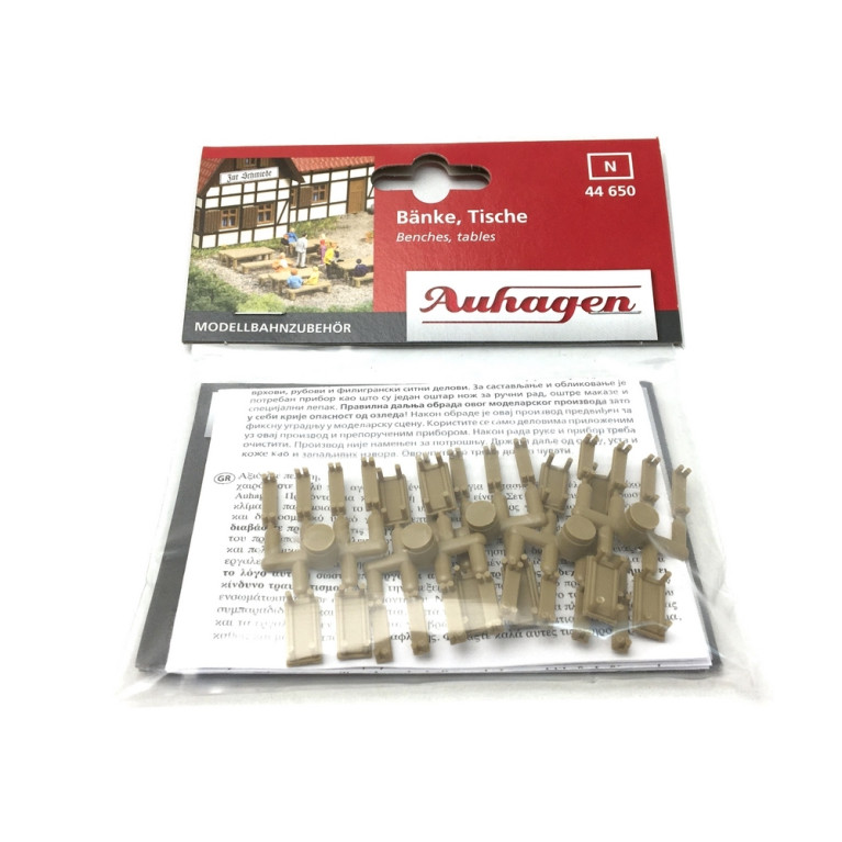 10 tables, 20 bancs-N 1/160-AUHAGEN 44650