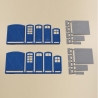 Portails et portes bleues, marches, rampes-HO 1/87-AUHAGEN 80255