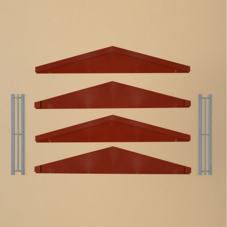 2 parapets avec ouverture - HO 1/87 - AUHAGEN 80420