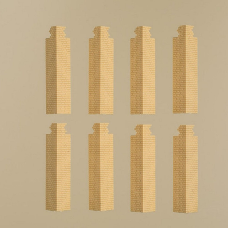 8 piliers d'angle d'étage supérieur - HO 1/87 - AUHAGEN 80415
