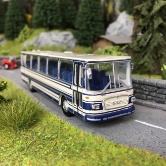 Bus MAN 750 Bleu/Blanc-HO 1/87-BREKINA 59252