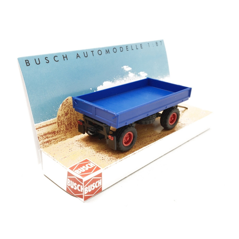 Remorque HW60 Bleue - HO 1/87 - BUSCH 53000