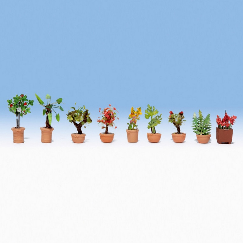 9 Plantes / arbustes en pots - N 1/160 - NOCH 14082