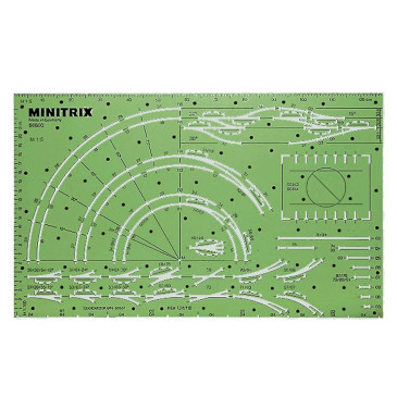 Gabarit de plans de voies-N 1/160-MINITRIX 66600