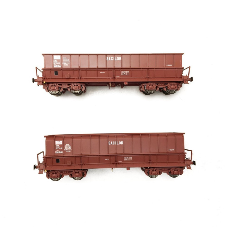 2 Tombereaux DMH SGW SACILOR Ep IV SNCF-HO 1/87-LSMODELS 30800