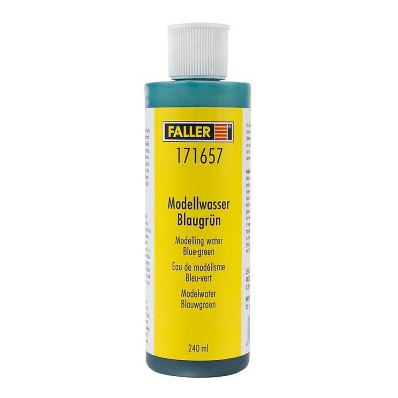 Eau teintée bleu-vert pour diorama 240 ml-toutes échelles-FALLER 171657