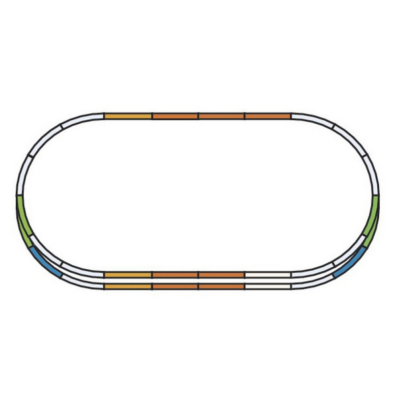 Set de rails complémentaires "E"-HO 1/87-PIKO 55340