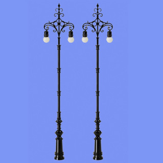 2 lampadaires ornementés classiques-N 1/160-MABAR 60187N