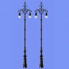 2 lampadaires ornementés classiques-HO 1/87-MABAR 60187HO