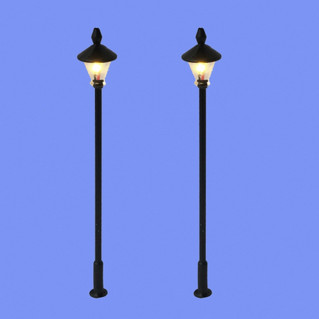 2 lampadaires classiques-HO 1/87-MABAR 60202HO