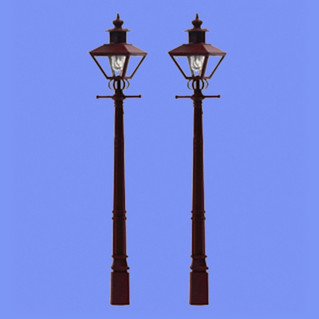 2 lampadaires classiques-HO 1/87-MABAR 60186HO