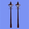 2 lampadaires classiques-HO 1/87-MABAR 60186HO