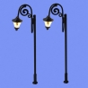2 lampadaires classiques-HO 1/87-MABAR 60203HO