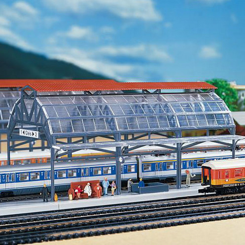 Quai De Gare Miniature R3M Avec 2 Bancs - Échelle 1/160 (N), Non Peint, Pour Modélisme Ferroviaire, Fabriqué En France
