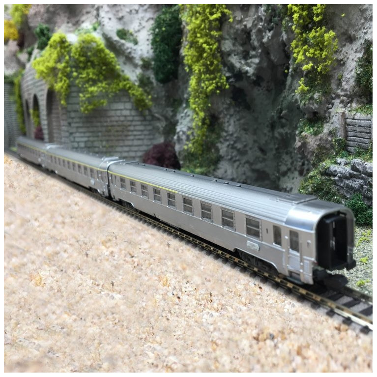 3 voitures Inox "La Mouette" Ep III SNCF - N 1/160 - ARNOLD HN4322