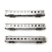 3 voitures Inox "La Mouette" Ep III SNCF - N 1/160 - ARNOLD HN4322