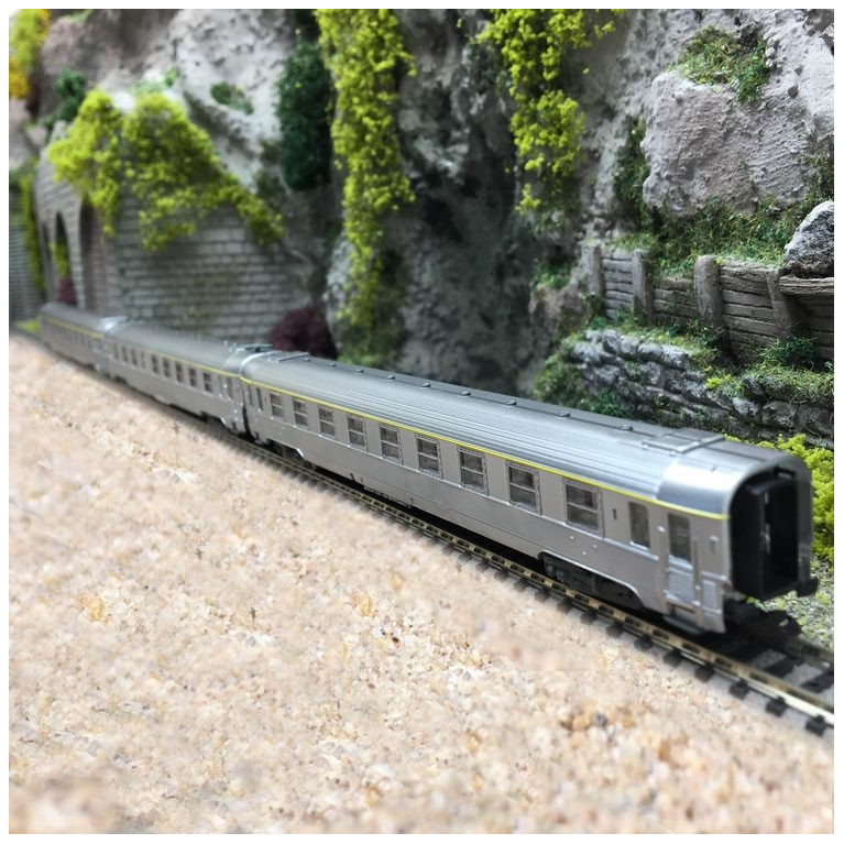 3 voitures Inox "Train Rapide" Ep III SNCF - N 1/160 - ARNOLD HN4321