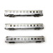 3 voitures Inox "Train Rapide" Ep III SNCF - N 1/160 - ARNOLD HN4321