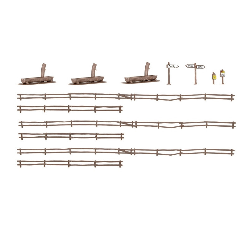 Coffret de 4 bâtiments Walserdorf-HO-1/87-KIBRI 39495