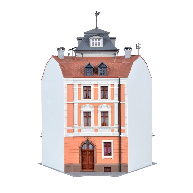 Bâtiment d'angle avec magasin-HO 1/87-KIBRI 38390