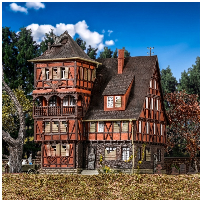 Manoir de Vampire avec pierres tombales-HO-1/87-VOLLMER 43679