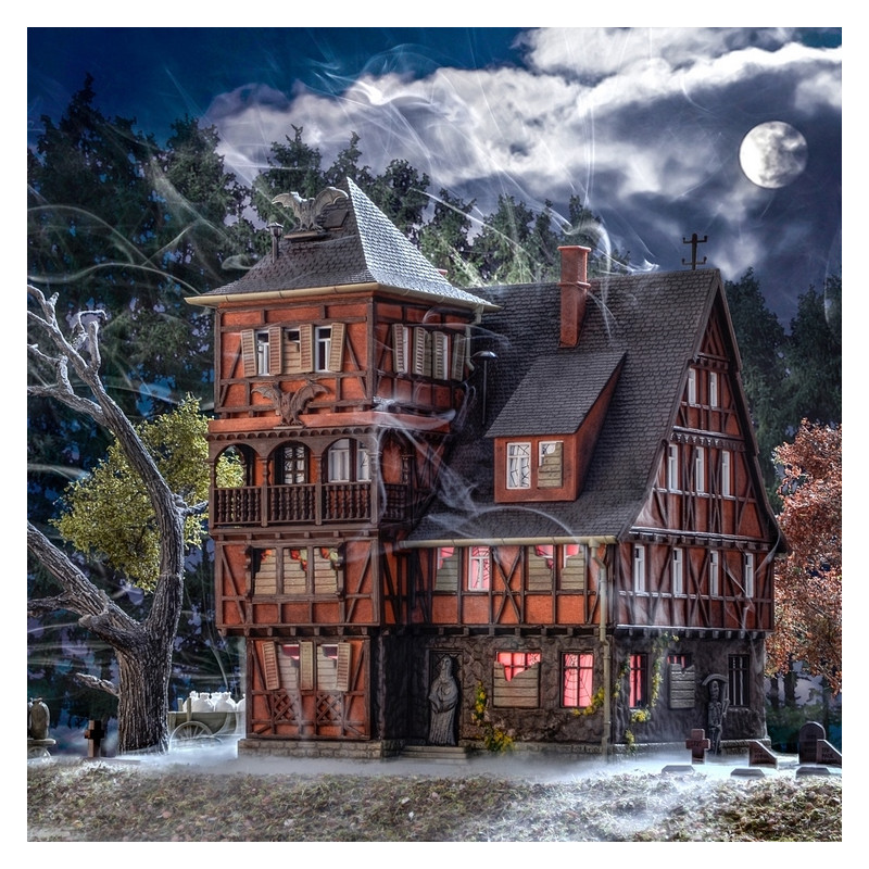 Manoir de Vampire avec pierres tombales-HO-1/87-VOLLMER 43679