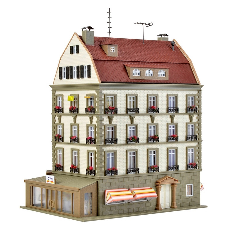 Bâtiment avec Pharmacie-HO 1/87-VOLLMER 43619