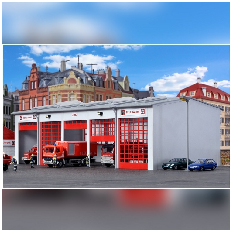 Caserne pour véhicules de Pompiers-HO 1/87-KIBRI 39219
