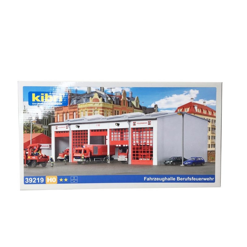 Caserne pour véhicules de Pompiers-HO 1/87-KIBRI 39219