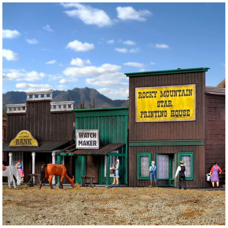 Ensemble de bâtiments Western-HO 1/87-KIBRI 38508