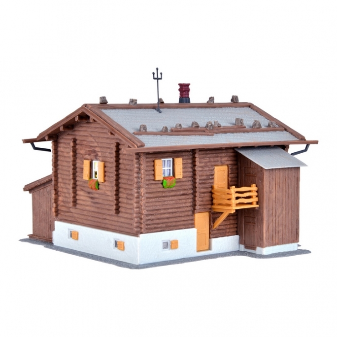 Grand chalet avec kit d'éclairage Led-HO 1/87-KIBRI 38004