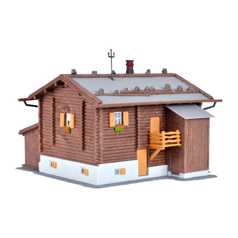 Grand chalet avec kit d'éclairage Led-HO 1/87-KIBRI 38004