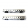 2 voitures INOX A5r / A7D Ep IV SNCF-HO 1/87-JOUEF HJ4136