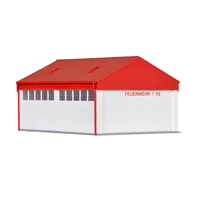 Remise / Garage pour véhicules de pompiers-HO 1/87-KIBRI 38542