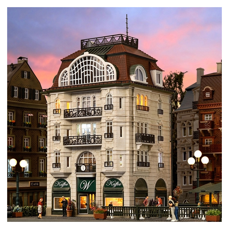 Bâtiment avec Café/Pâtisserie-HO 1/87-VOLLMER 43618